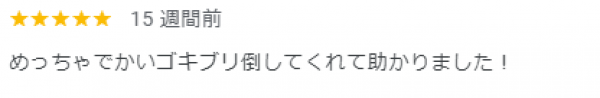 【口コミ・評判】2024年7月　ゴキブリ駆除　京都府左京区サムネイル