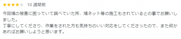 【口コミ・評判】2024年8月　ハト駆除　京都府中京区サムネイル